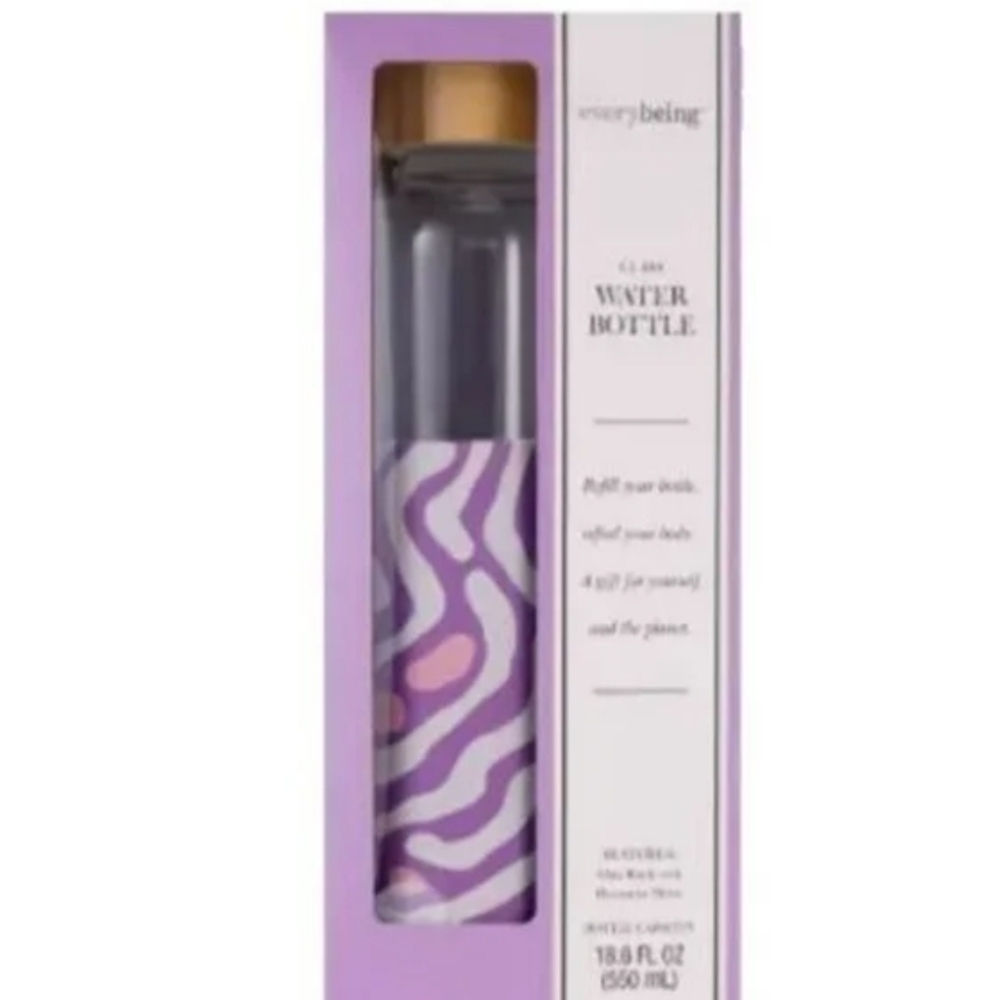 Purple Glass Water Bottle - Picture 2 of 3